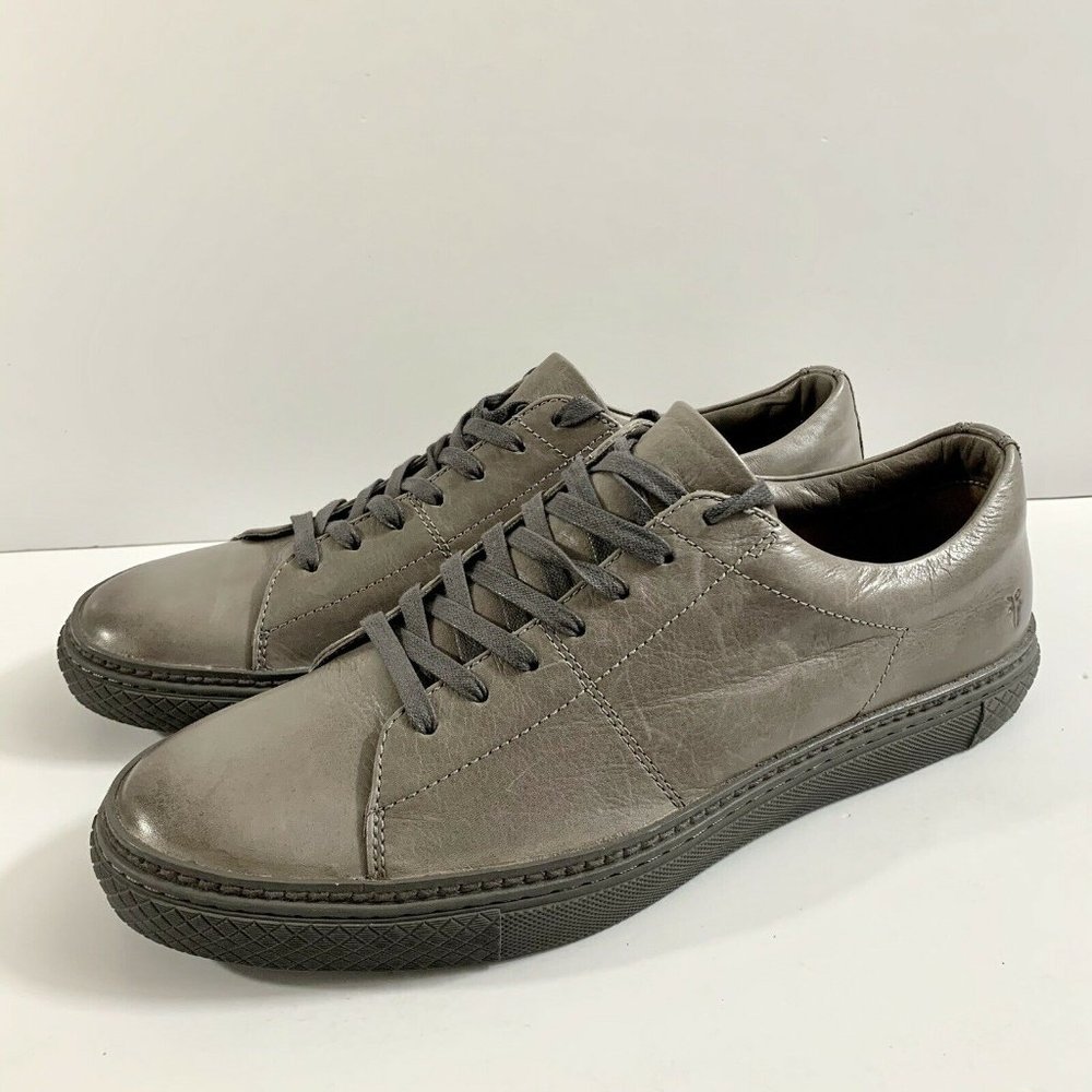 NEW! Frye Essex Men's Leather Grey Sneakers Sz 12